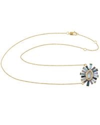 Artisan - Moonstone, Multi Sapphire & Diamond Sunburst Necklace - Lyst