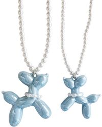 POPORCELAIN - Baby Porcelain Balloon Doggie Pearl Necklace - Lyst