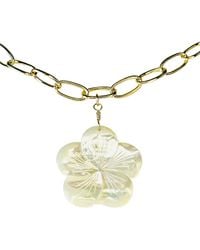 Lexi Jewelry - Mother Of Pearl Sea Flower Necklace - Lyst