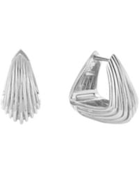 Vanhi - Juno Ridged Chunky Hoops - Lyst