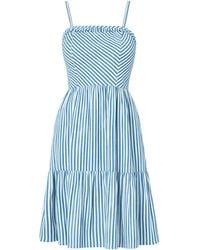 Yumi' - Stripe Cotton Mini Sun Dress - Lyst