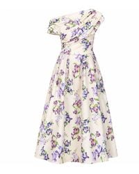 Girl In Mind - Betty Asymmetric Midi Dress Print - Lyst