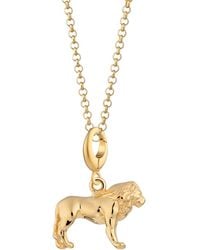 Lily Charmed - Plated Lion Charm Necklace - Lyst