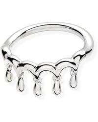 Lucy Quartermaine - Solid Sterling Waterfall Five Drip Ring - Lyst