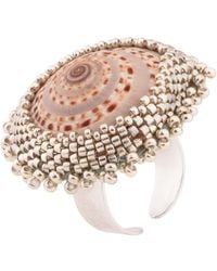 Oana Savu - Beaded Sea Shell Ring Ocean Inspired Jewelry - Lyst
