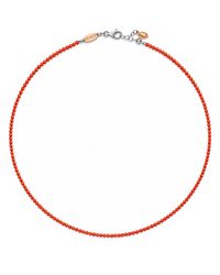 Unaloe - Sterling Mediterranean Coral Necklace – Natural Coral Pendant Discreet Elegance - Lyst