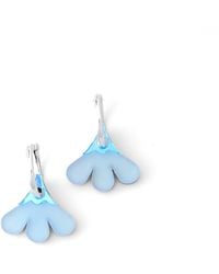 By Chavelli - Baby Daisy Dangly Hoop Earrings - Lyst