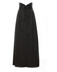Julia Allert - High Waist A-Line Long Skirt With Belt - Lyst