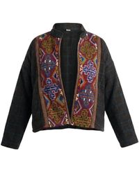 Charkha & Loom - Monal Pattu Jacket & Multicolour Multicolour - Lyst