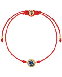 Karma and Luck - Inner Strength Lapis Lazuli Evil Eye String Bracelet - Lyst
