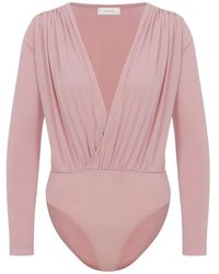 Maan Istanbul - Deep V-Neck Bodysuit - Lyst