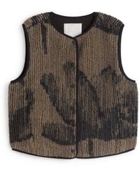Thinking Mu - Jay Lotus Shearling Vest - Lyst
