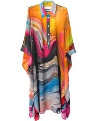 Maxjenny - Kaftan Smokeflow Watercolour – - Lyst