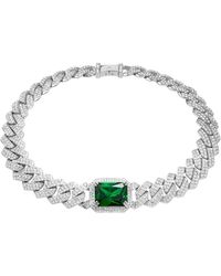 Arte Madrid - Pet It On Angular Cuban Chain Choker Necklace - Lyst