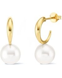 Dinny Hall - Toro Pearl Drop Hoops - Lyst