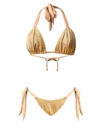 ELIN RITTER IBIZA - Metallic Triangle Bikini Set Mari Leah Sargantana - Lyst