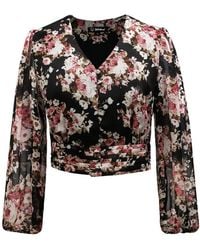 Smart and Joy - Short Blouse With Flower Print - Lyst