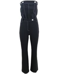 Theo the Label - Aphrodite Techno Strapless Jumpsuit - Lyst