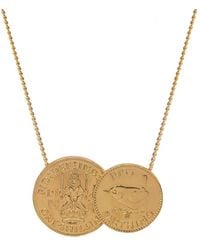 Katie Mullally - Scottish & English Double Coin Pendant & Chain - Lyst