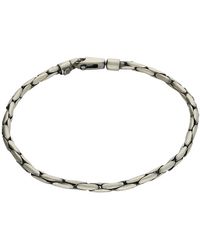 Kaizarin - Men's Oxidised Silver Bracelet - Lyst
