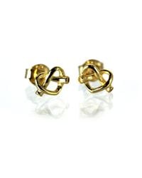 VicStoneNYC Fine Jewelry - 14K New York Pretzel Heart Stud Solid Earrings - Lyst
