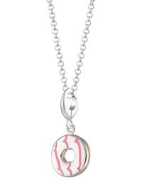 Lily Charmed - Sterling Party Ring Charm Necklace With Enamel - Lyst