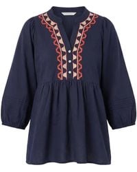Adrift Clothing - Elodie Smock Blouse - Lyst