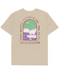 Anchor and Crew - Neutrals Desert Dust Think Ocean Six Japan Gurafiku Organic Cotton T-Shirt - Lyst