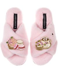 Laines London - Classic Laines Slippers With Mother's Day Macaroon Brooches - Lyst