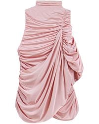 Nocturne - Asymmetric Sleeve Draped Blouse - Lyst