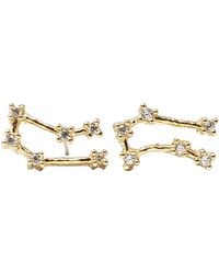Harfi - Gemini Star Sign Constellation Astrology Tiny Earrings - Lyst