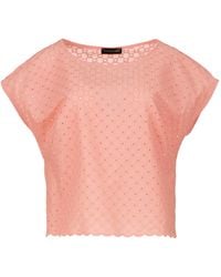 Conquista - Coral Sleeveless Embroidered Top - Lyst