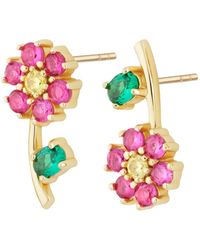 Scream Pretty - Mismatched Flower Stud Earrings - Lyst