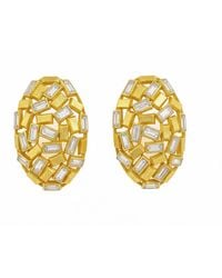 Silver & Elegant Co. - Stellar Mosaic Thick Plated Bronze Earrings - Lyst