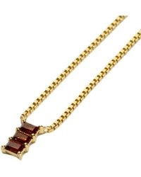 NASI SILVER - Baguette Nahar Necklace- Garnet - Lyst