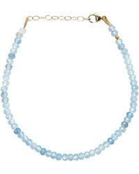 Bombyx House - Birthstone March Aquamarine Bead Bracelet - Lyst