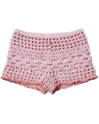 Gunes Swim - Bubble Gum Miniq Crochet Shorts - Lyst