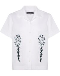 INGMARSON - Flax Embroidered Irish Linen Cuban Shirt - Lyst