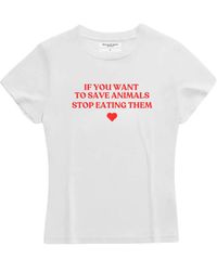Dont Eat the Homies - Neutrals Save Animals Baby Tee - Lyst