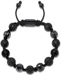 Nialaya - Beaded Bracelet With Cz Diamond, Lava Stone, Matte Onyx, & Agate - Lyst