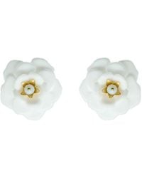 Gissa Bicalho - Handmade Acrylic Earring Open Rose - Lyst
