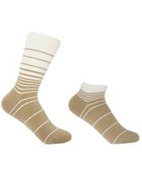 Peper Harow - Made in England - Neutrals Retro Stripe Luxury Crew & Trainer Socks Bundle - Lyst