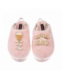 Laines London - Flatform Cloud Closed Toe Slippers With Mother Of The Bride Brooches - Lyst