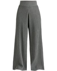 Paisie - Ribbed Trousers With Wide Waistband - Lyst