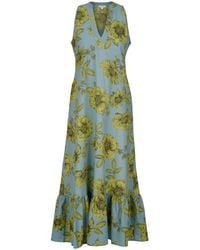 At Last - Cotton Lombock Midi Dress - Lyst