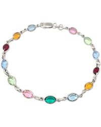 Harfi - Colourful Multi Gemstone Sterling Bracelet - Lyst