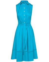 Conquista - Turquoise Button Detail Dress - Lyst