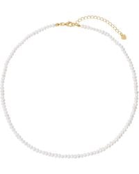 Vanhi - Celia Micro Freshwater Pearl Choker Necklace - Lyst