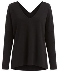 Conquista - Loose Fit Long Sleeve V Neck Top By Fashion - Lyst