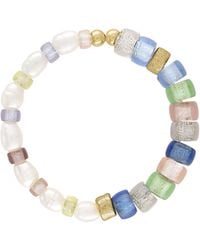 Olivia Le - Delphine Glass Bead Bracelet With Pearls - Lyst